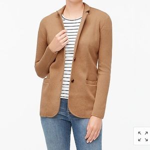 J Crew Sweater Blazer tan camel color